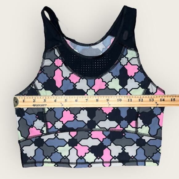 Sweaty Betty Athletic Crop Tank Top | Small | Geometric Print | Yoga Athleisure - Picture 3 of 9